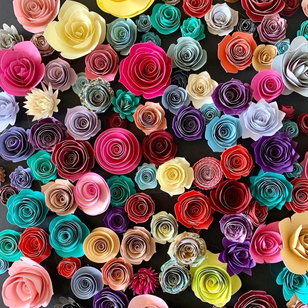 Handmade paper flower small mix